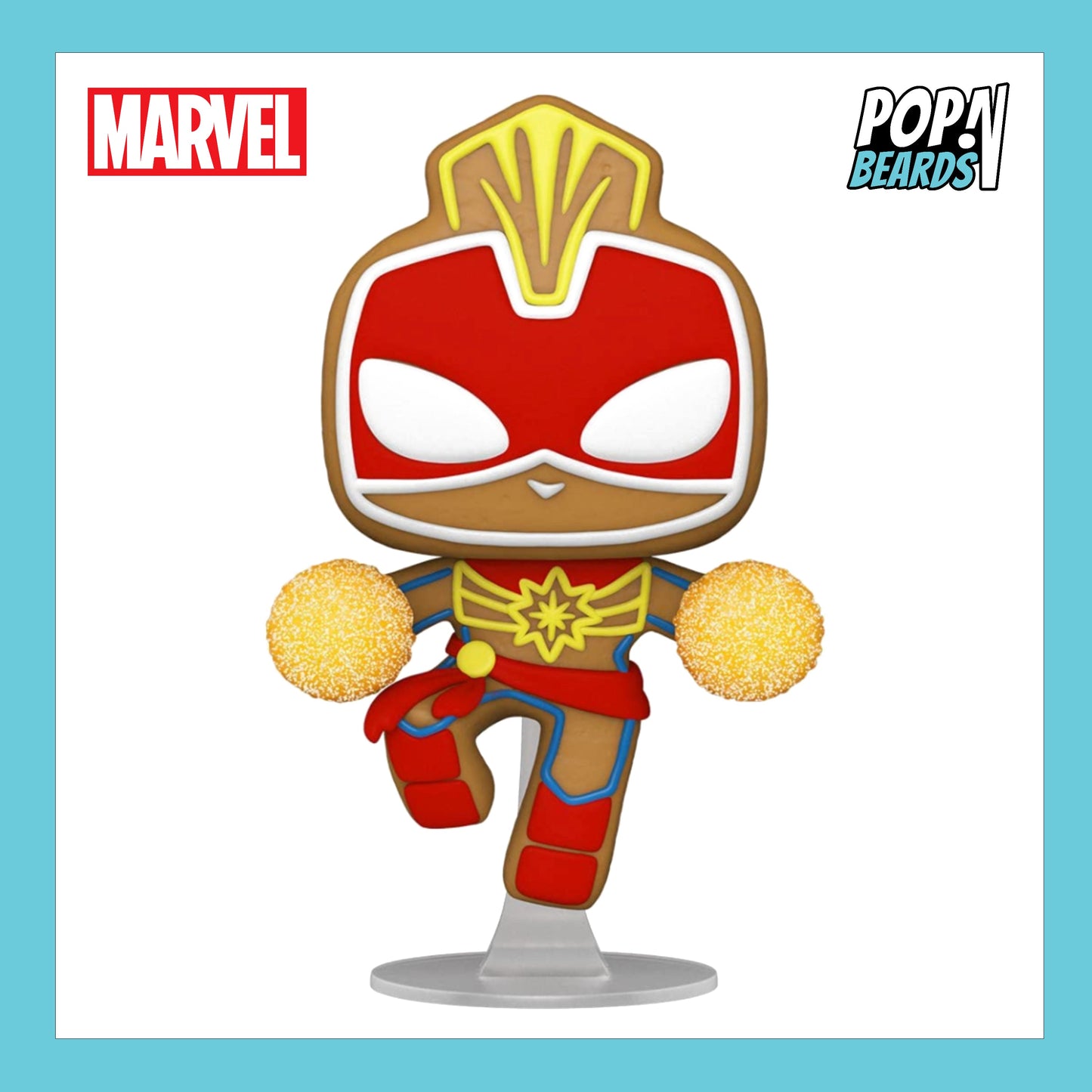 POP! Marvel: 936 Holiday Gingerbread, Captain Marvel