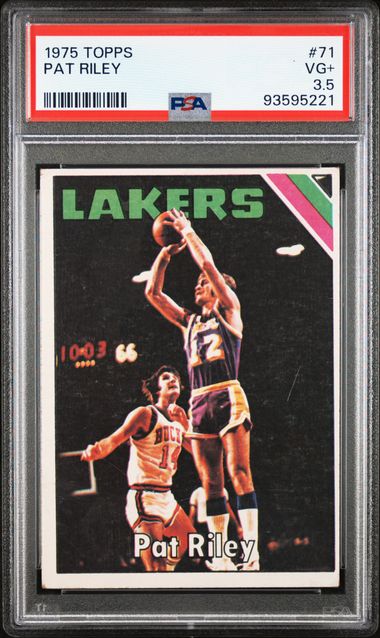 Graded 1975 Topps Pat Riley #71 Basketball Card PSA 3.5 Very Good +