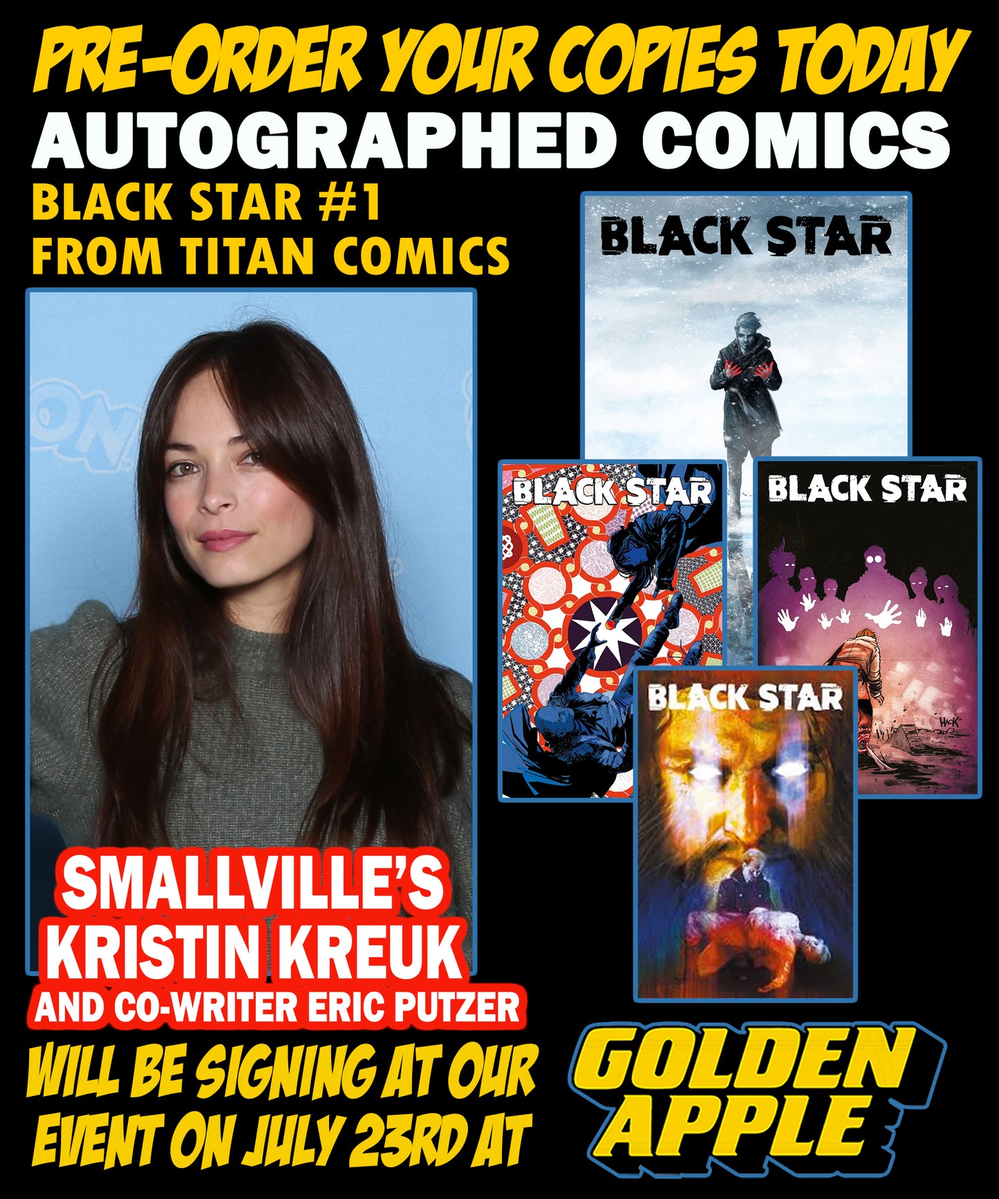 Black Star #1 (Of 5) C Robert Hack Variant SIGNED Kristin Kreuk Eric Putzer (07/29/2026) Titan