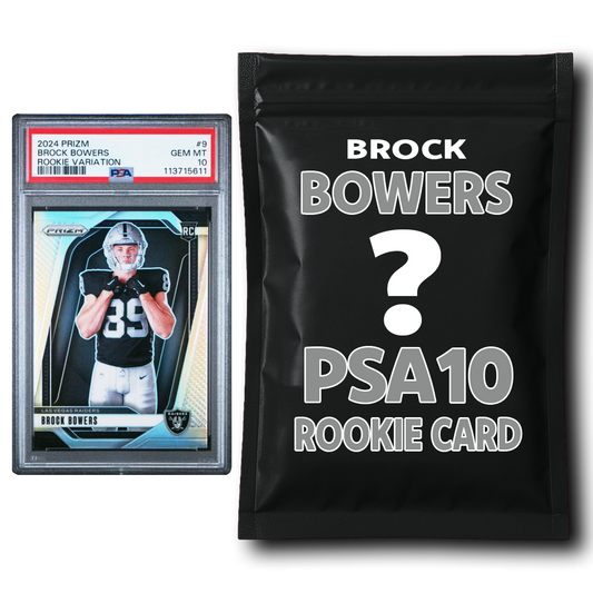 Brock Bowers PSA 10 Graded Football Rookie Card Mystery Pack