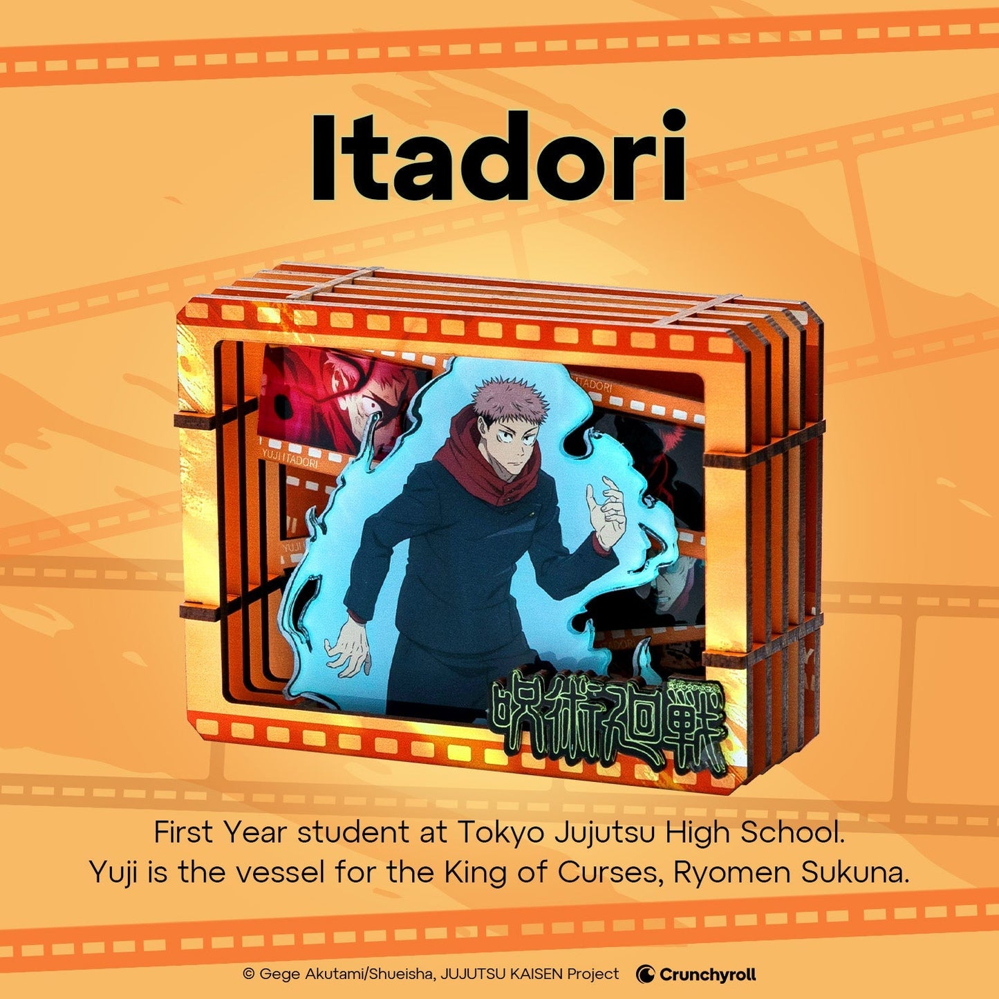 Puremind: Craft Kit - Wooden Gallery - Film Frame - Jujutsu Kaisen - Yuji Itadori - Golden Apple Comics