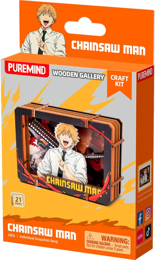 Puremind: Craft Kit - Wooden Gallery - Individual Snapshot - Chainsaw Man - Denji - Golden Apple Comics