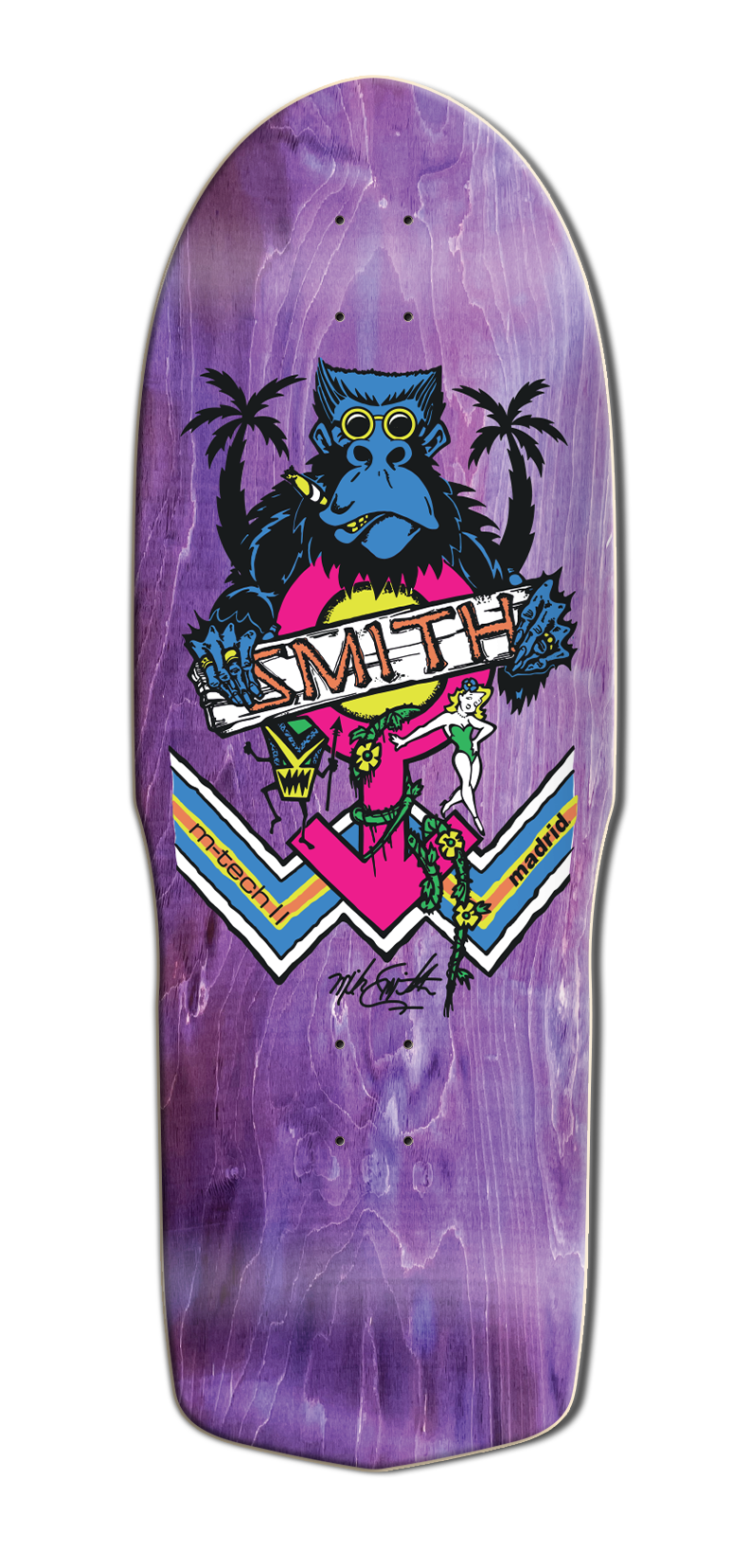 Madrid Mike Smith Ape Purple Stain Ultra LTD 10" Skateboard Deck