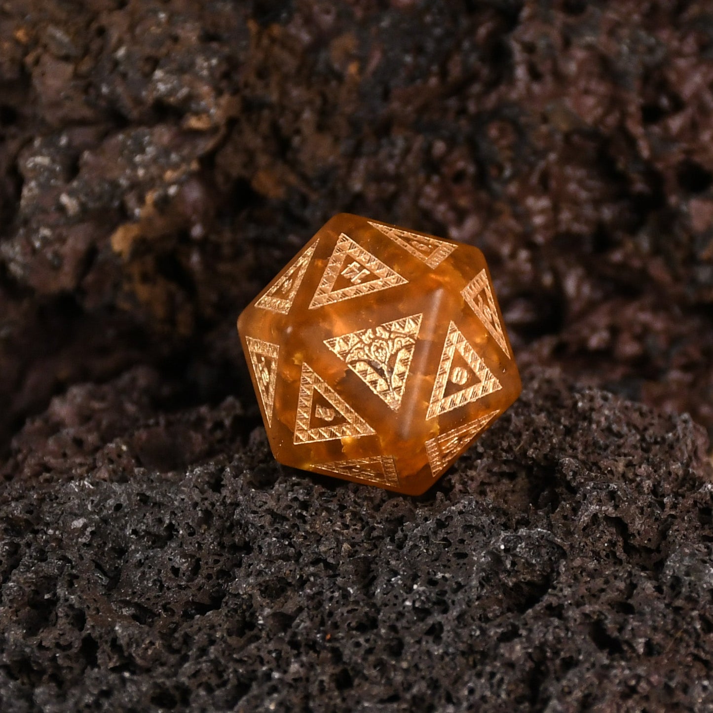 Polynesian Lava Glass Dice Set