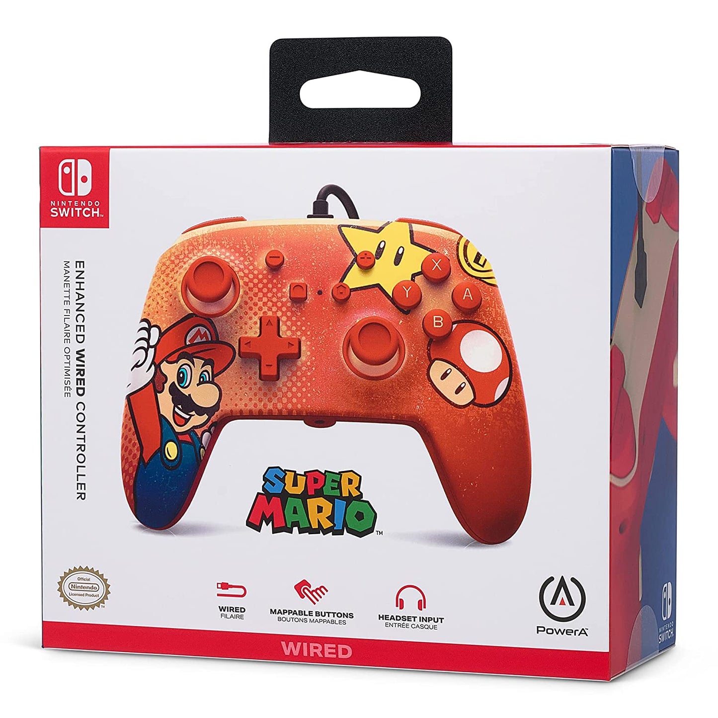 PowerA Enhanced Wired Controller for Nintendo Switch - Mario