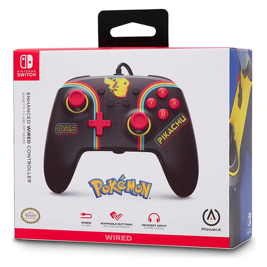 PowerA Enhanced Wired Controller for Nintendo Switch - Pokémon: Pikachu Arcade - Golden Apple Comics
