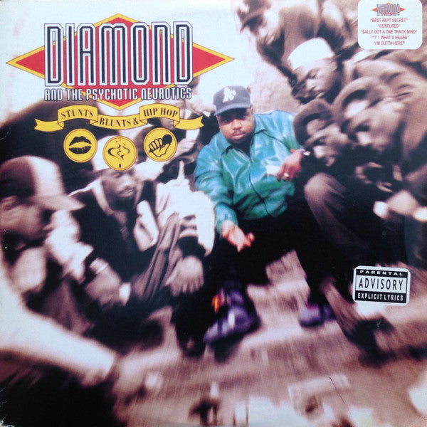 Diamond D & The Psychotic Neurotics – Stunts, Blunts, & Hip Hop 2xLP Vinyl LP Record *SEALED 1997 RELEASE* *Unofficial Release*