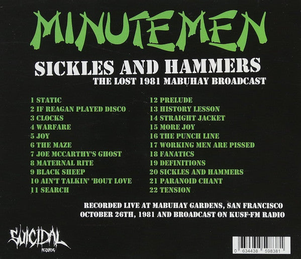 Minutemen – Sickles And Hammers - The Lost 1981 Mabuhay Broadcast CD *Unofficial Release*