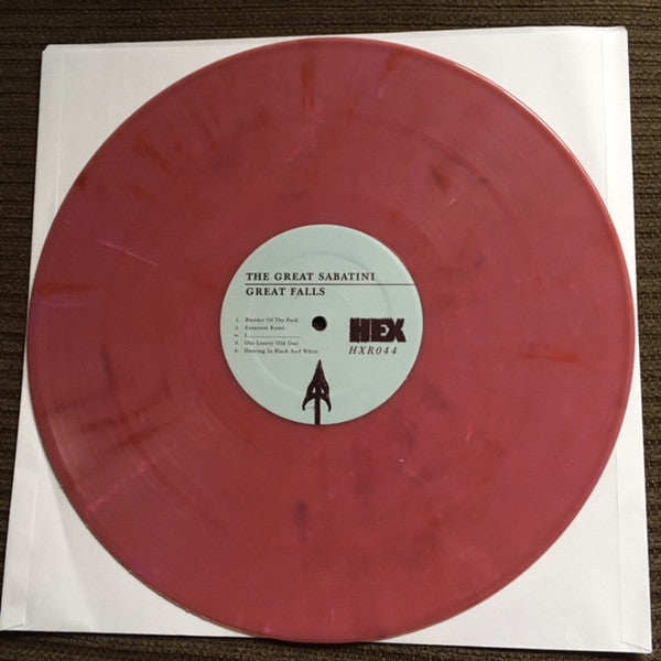 The Great Sabatini / Great Falls – Great Sabatini / Great Falls Split 12" Rose Color Vinyl LP Record W/ Laser Etching B-Side