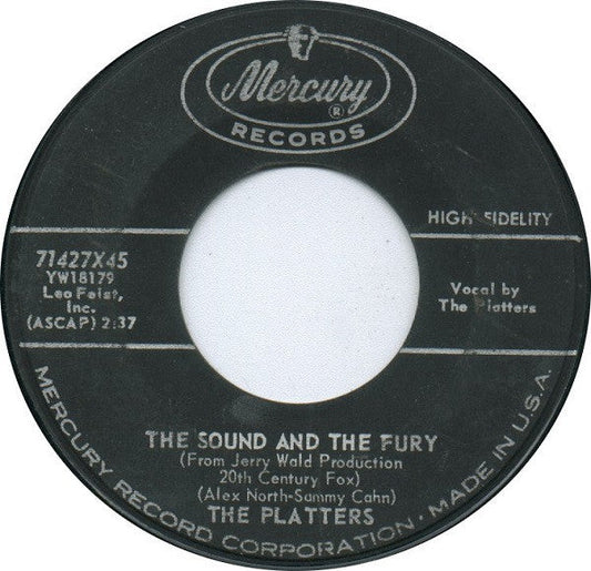 Platters, The – The Sound And The Fury / Enchanted Vinyl 7" Record *Used 1959 Release*