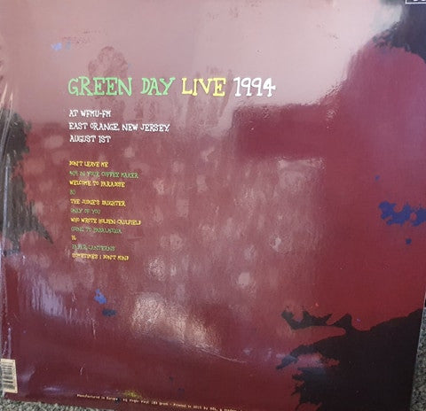 Green Day - Live At East Orange, New Jersey 1994 Vinyl LP Record