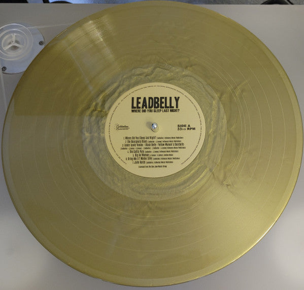 Leadbelly - Where Did You Sleep Last Night? Gold Color Vinyl LP Record