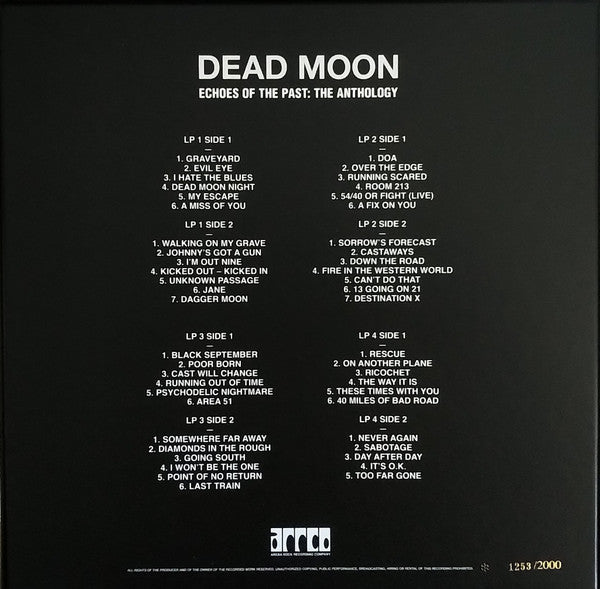 Dead Moon – Echoes Of The Past: The Anthology Grey With Black Marbled Color 4xLP Box Set Vinyl LP Record