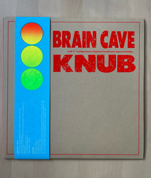 Brain Cave / Knub – Brain Cave / Knub Split 12" Rainbow Splatter Color Vinyl LP Record