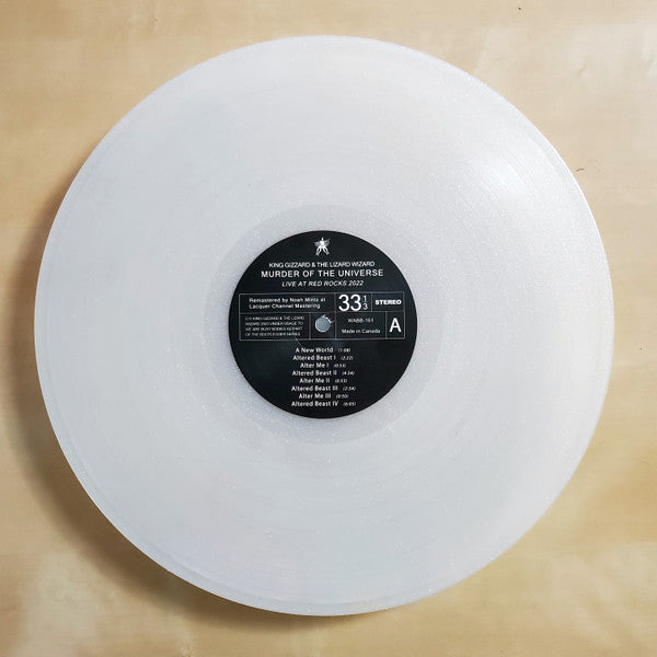 King Gizzard And The Lizard Wizard – Murder Of The Universe (Live At Red Rocks 2022) Translucent White Sparkle Color Vinyl LP Record  W/ 100 Piece Puzzle