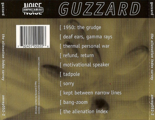 Guzzard – The Alienation Index Survey CD *ORIGINAL 1996 RELEASE*