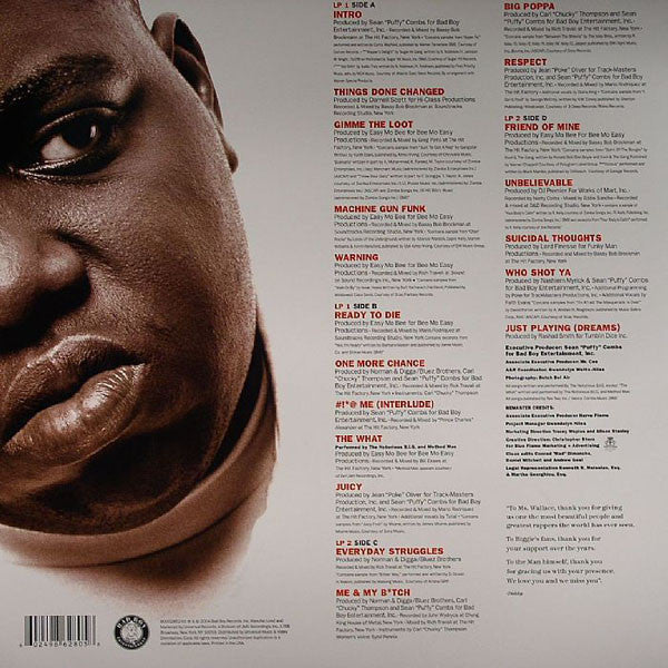 Notorious B.I.G. , The ‎– Ready To Die (The Remaster LP) 2xLP Vinyl LP Record