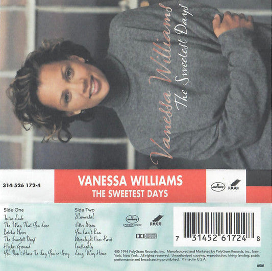 Vanessa Williams – The Sweetest Days Cassette *USED ORIGINAL 1994 RELEASE*