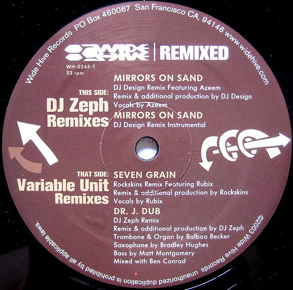 DJ Zeph, Variable Unit – Remixed Vinyl LP Record *Sealed 2003 Release*