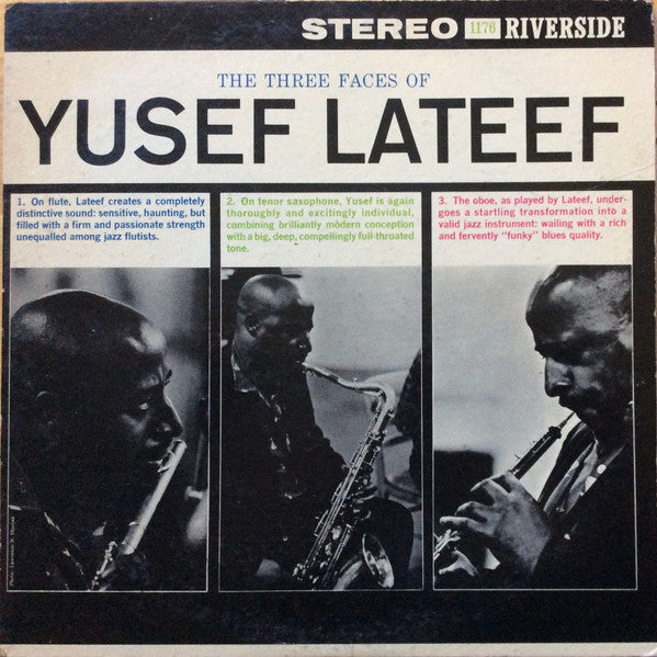 Yusef Lateef – The Three Faces Of Yusef Lateef Vinyl LP Record *Rare Undated Used Release*