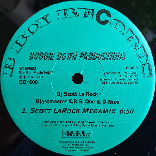 KRS One / Scott La Rock / D-Nice / Boogie Down Productions - Super Hoe / Scott LaRock Megamix Vinyl LP Record *SEALED 1998 RELEASE*