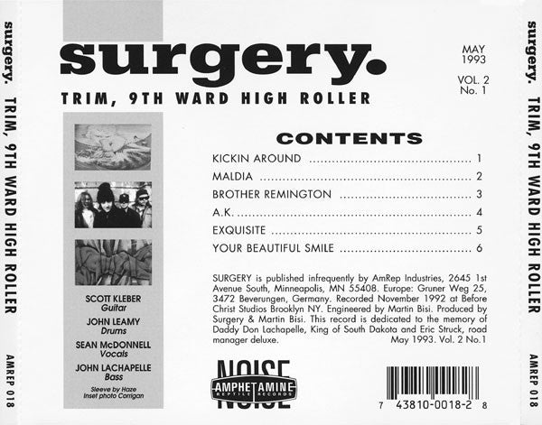 Surgery – Trim, 9th Ward High Roller CD *1993 RELEASE*