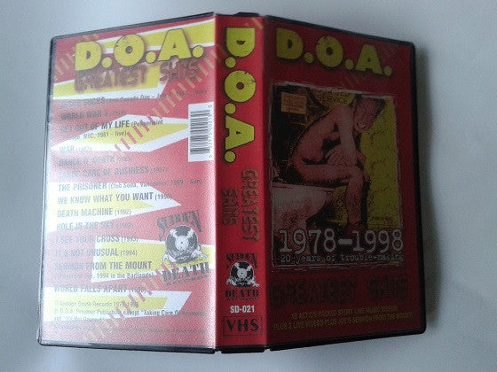 D.O.A. - Greatest Sh*ts VHS *SEALED 1999 RELEASE*