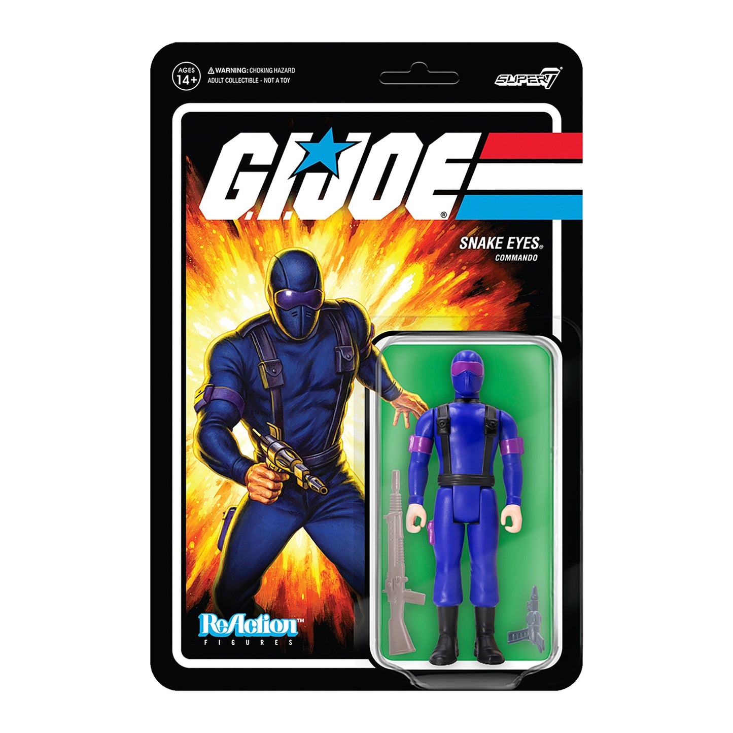 Super7 x G.I. Joe  Snake Eyes 1 ReAction Figure