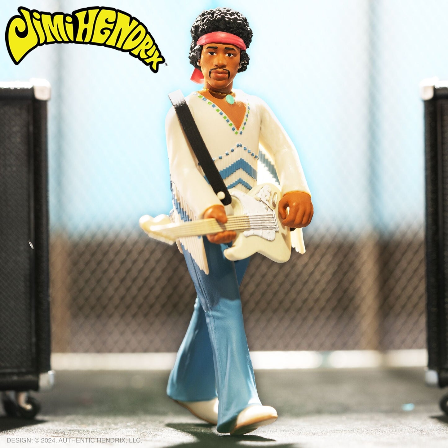 Super7 x Jimi Hendrix (Festival) ReAction Figure