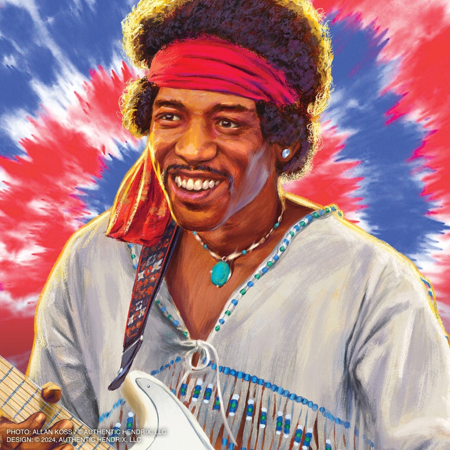 Super7 x Jimi Hendrix (Festival) ReAction Figure