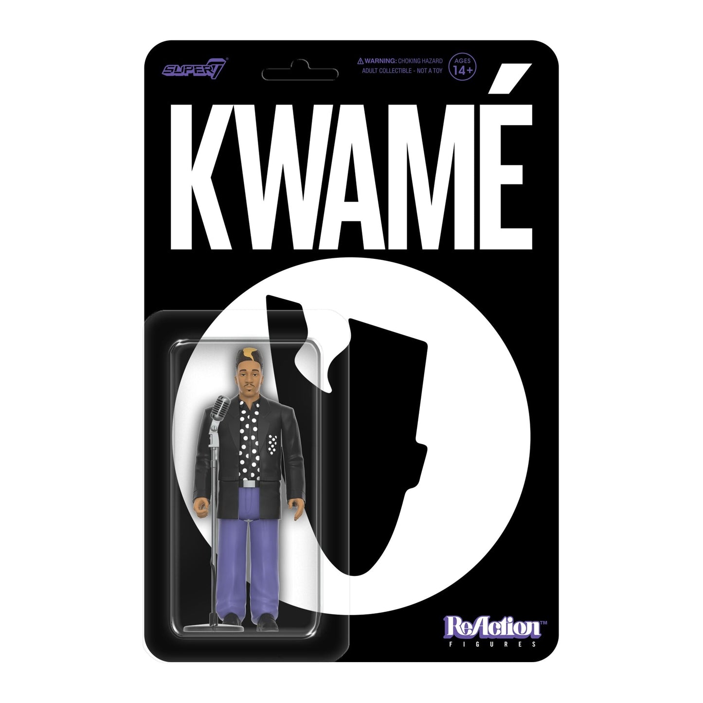 Super7 x Kwamé (Black/White Polka Dot) ReAction Figure