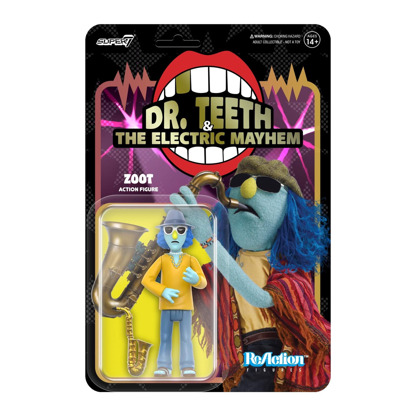 Super7 x The Muppets - Electric Mayhem Band - Zoot ReAction Figure