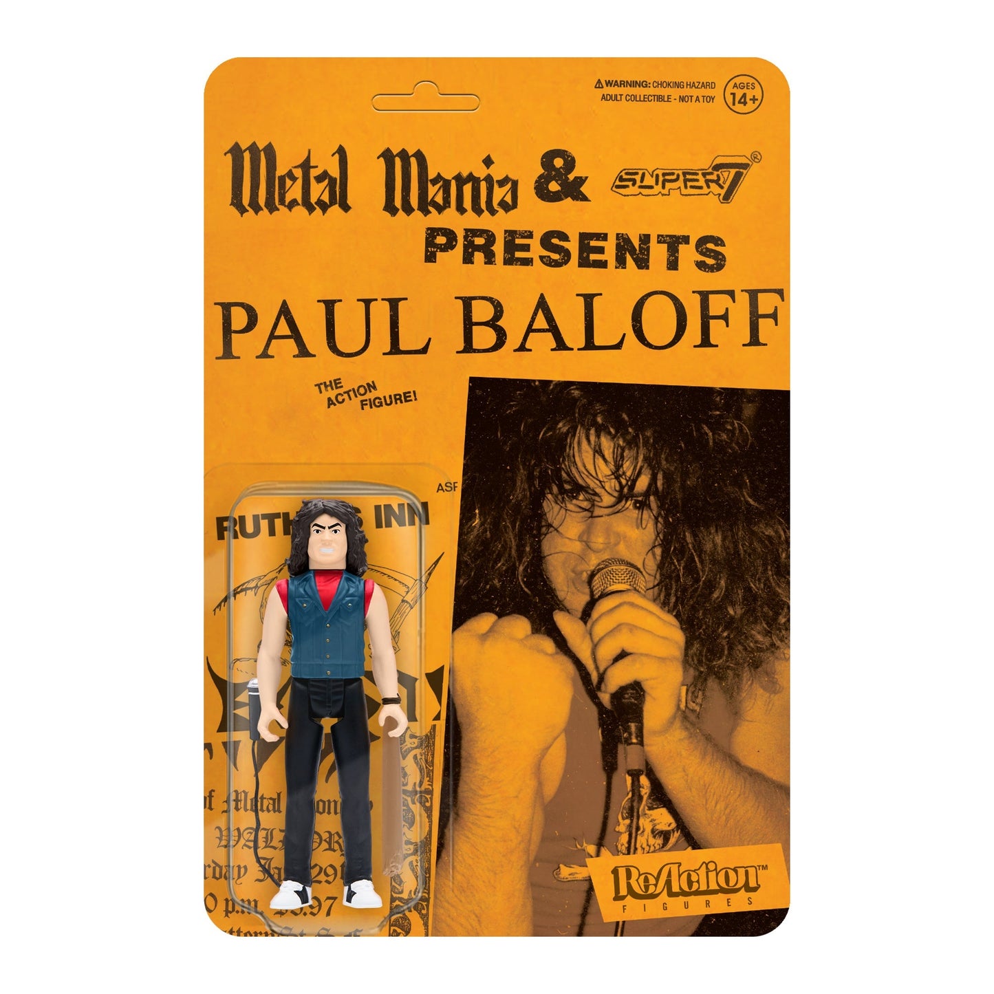 Super7 x Metal Mania Fanzine - Paul Baloff  ReAction Figure Bundle