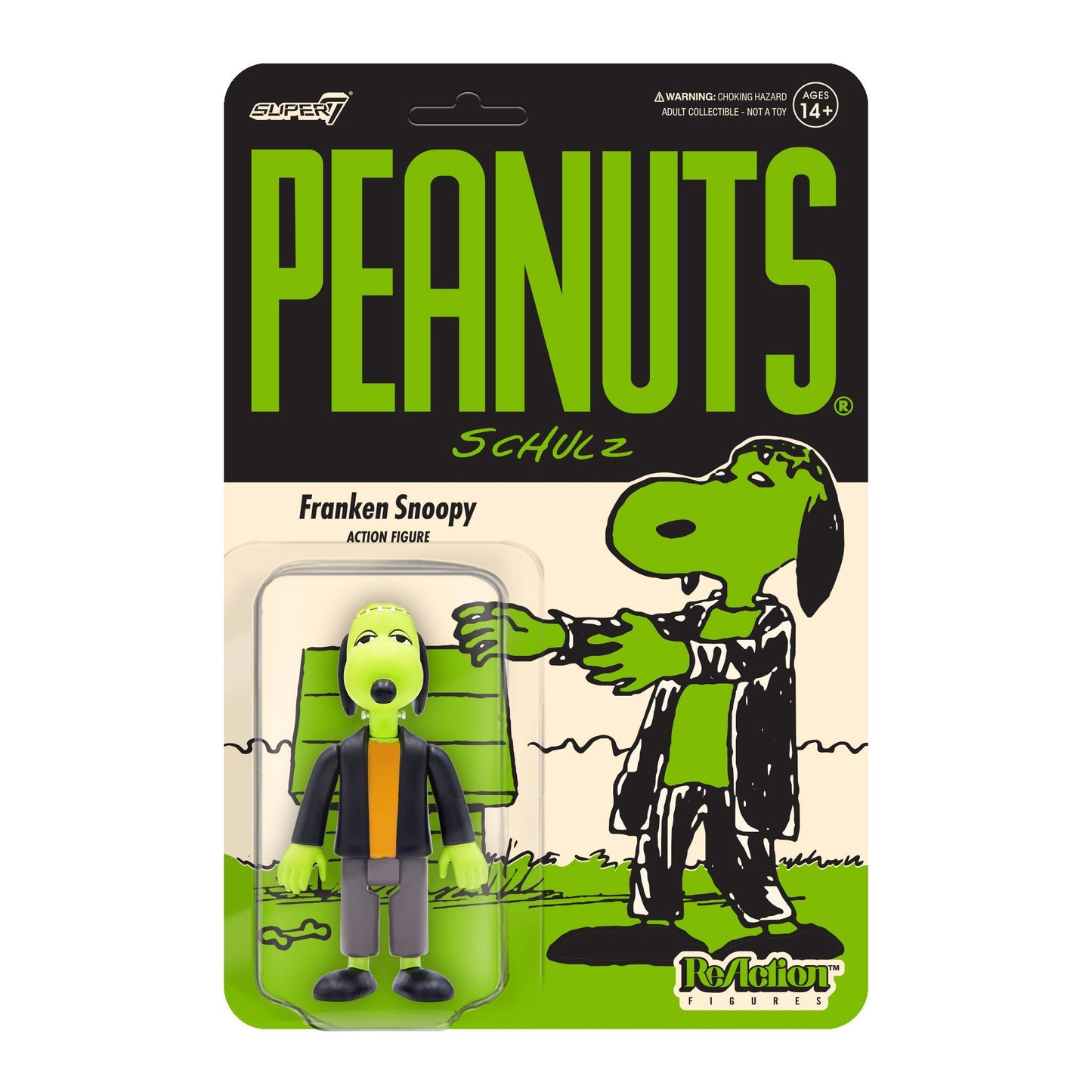 Super7 x Peanuts - Franken-Snoopy W5 ReAction Figure