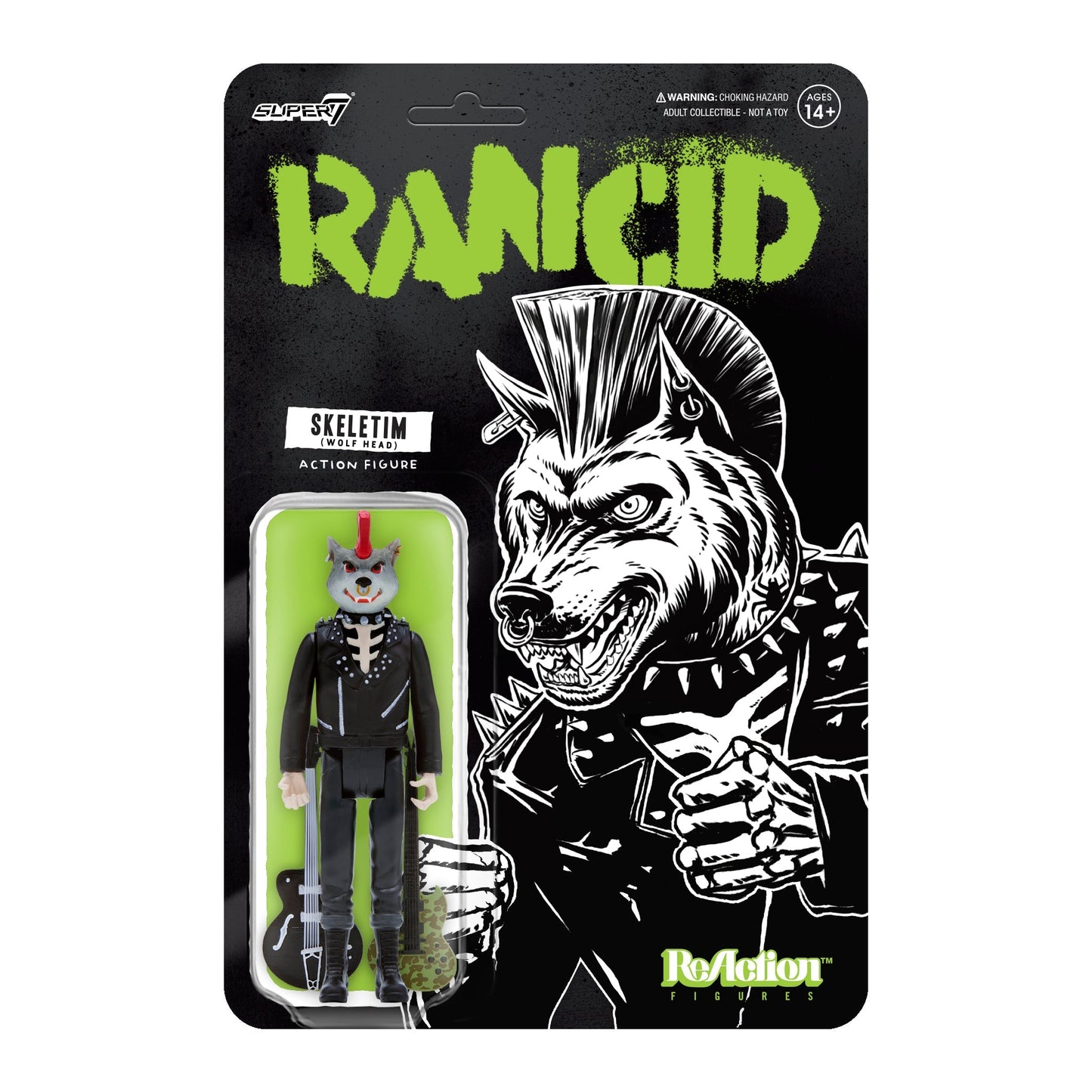 Super7 x Rancid - Skeletim (Wolf Head) ReAction Figure