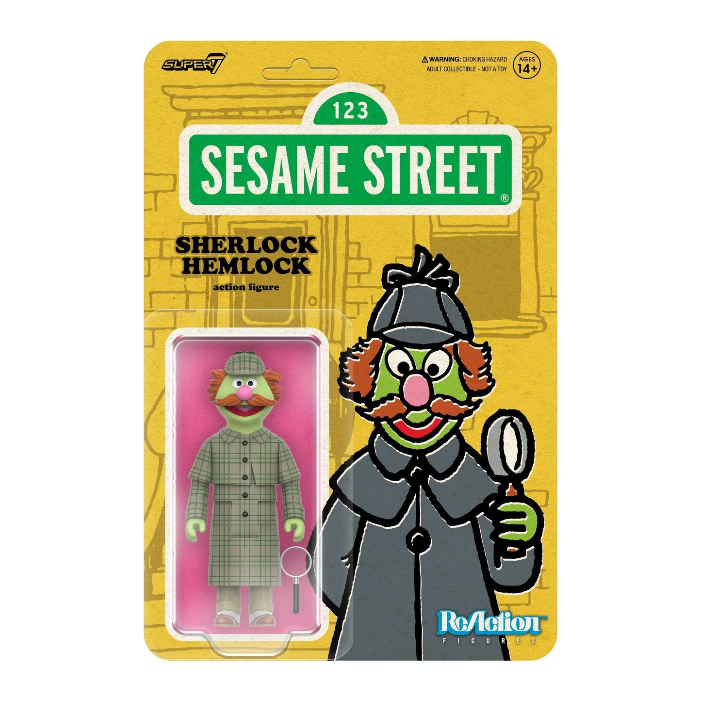 Super7 x SESAME STREET - SHERLOCK HEMLOCK ReAction Figure