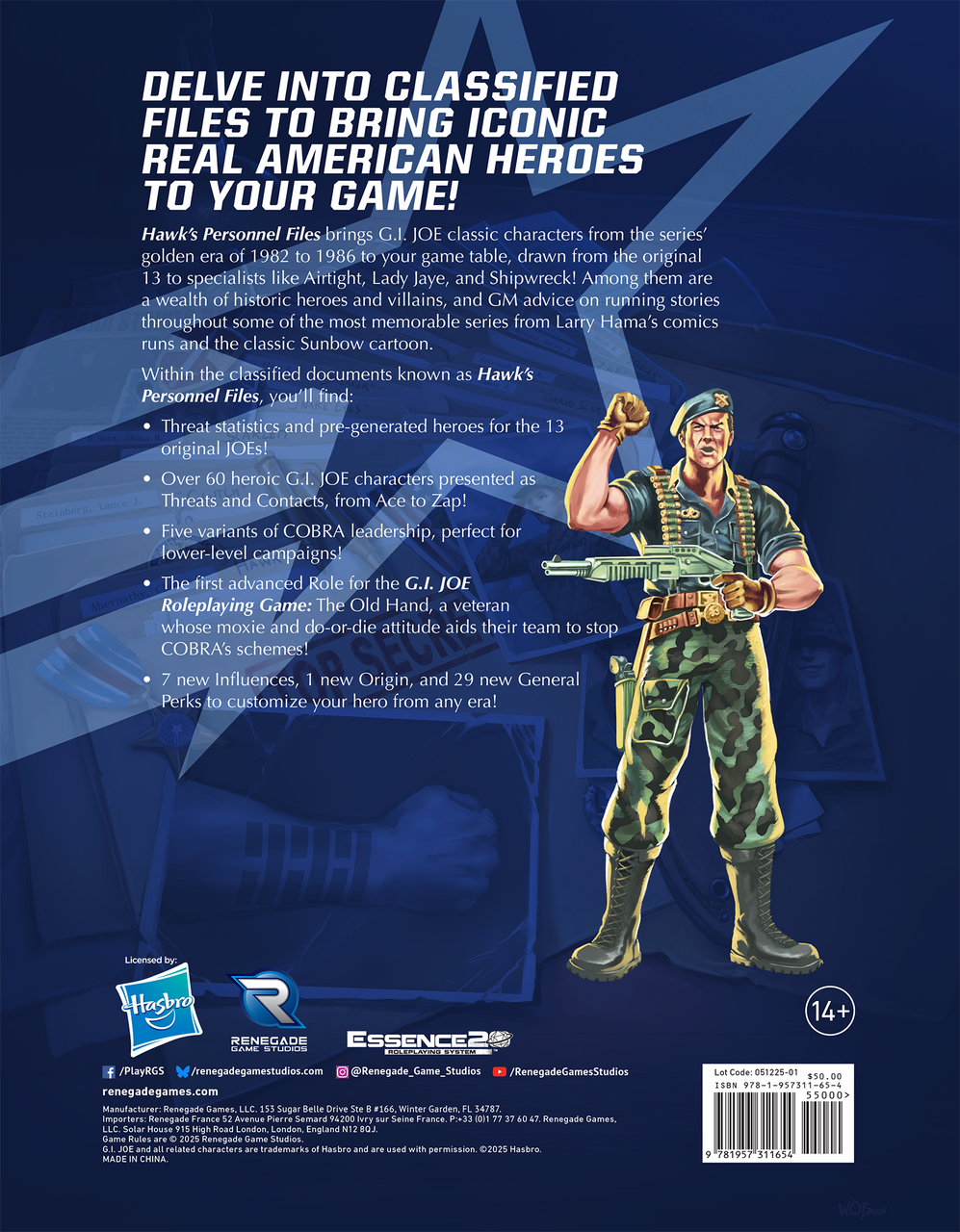 G.I. JOE RPG: Hawk’s Personnel Files Sourcebook - Golden Apple Comics