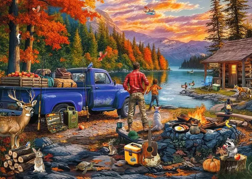 Ravensburger: Puzzle - Large Format - Sunset Lake