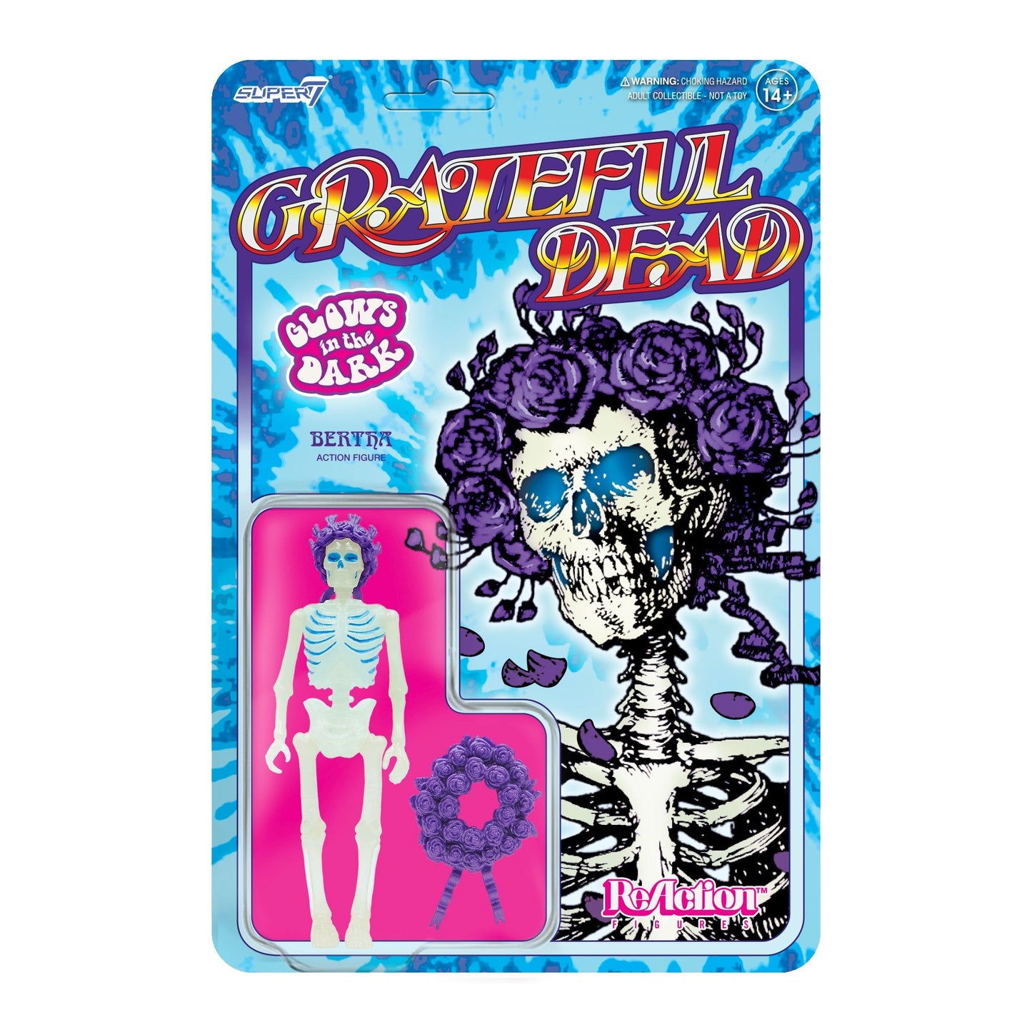 Super7 x Grateful Dead - Bertha Glow In The Dark ReAction Figure