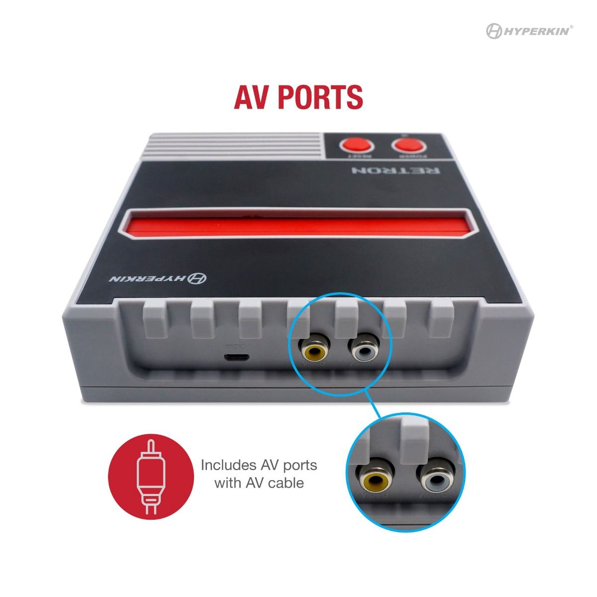 RetroN 1 AV Gaming Console Compatible With NES® (Gray)