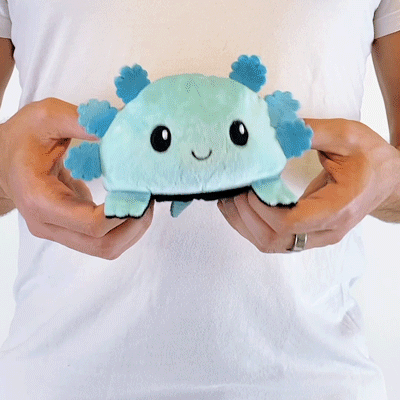 TeeTurtle Reversible Axolotl: Blue/Black (Mini)