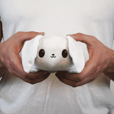 TeeTurtle Reversible Bunny: White/Gray (Mini) - Golden Apple Comics