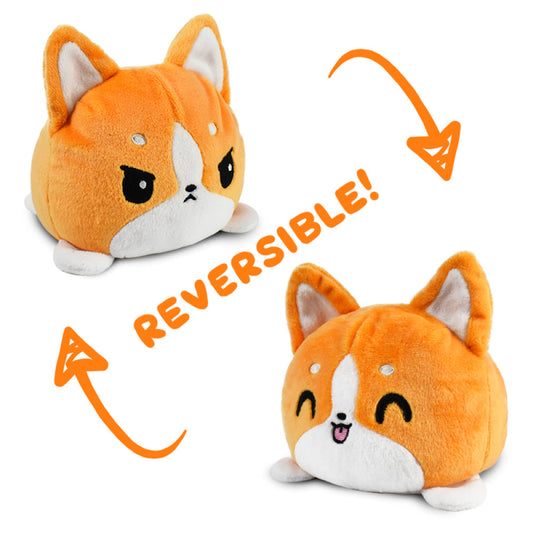 TeeTurtle Reversible Corgi: Orange (Mini)