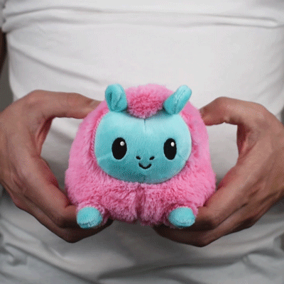 TeeTurtle Reversible Llama: Aqua/Pink (Mini)