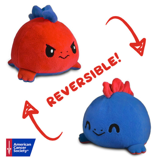 TeeTurtle Reversible Stegosaurus: Blue/Red (Mini)