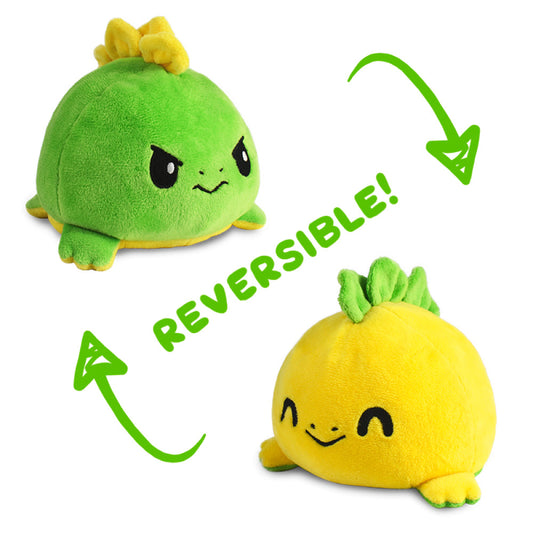 TeeTurtle Reversible Stegosaurus: Yellow/Green (Mini)