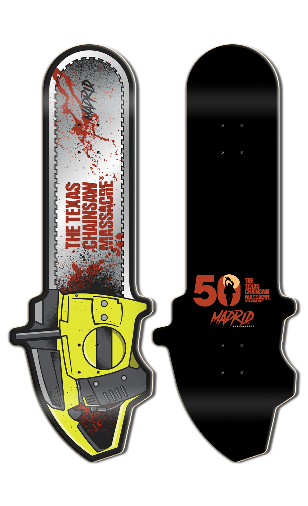 MADRID x TEXAS CHAINSAW MASSACRE CHAINSAW SHAPE SKATEBOARD DECK