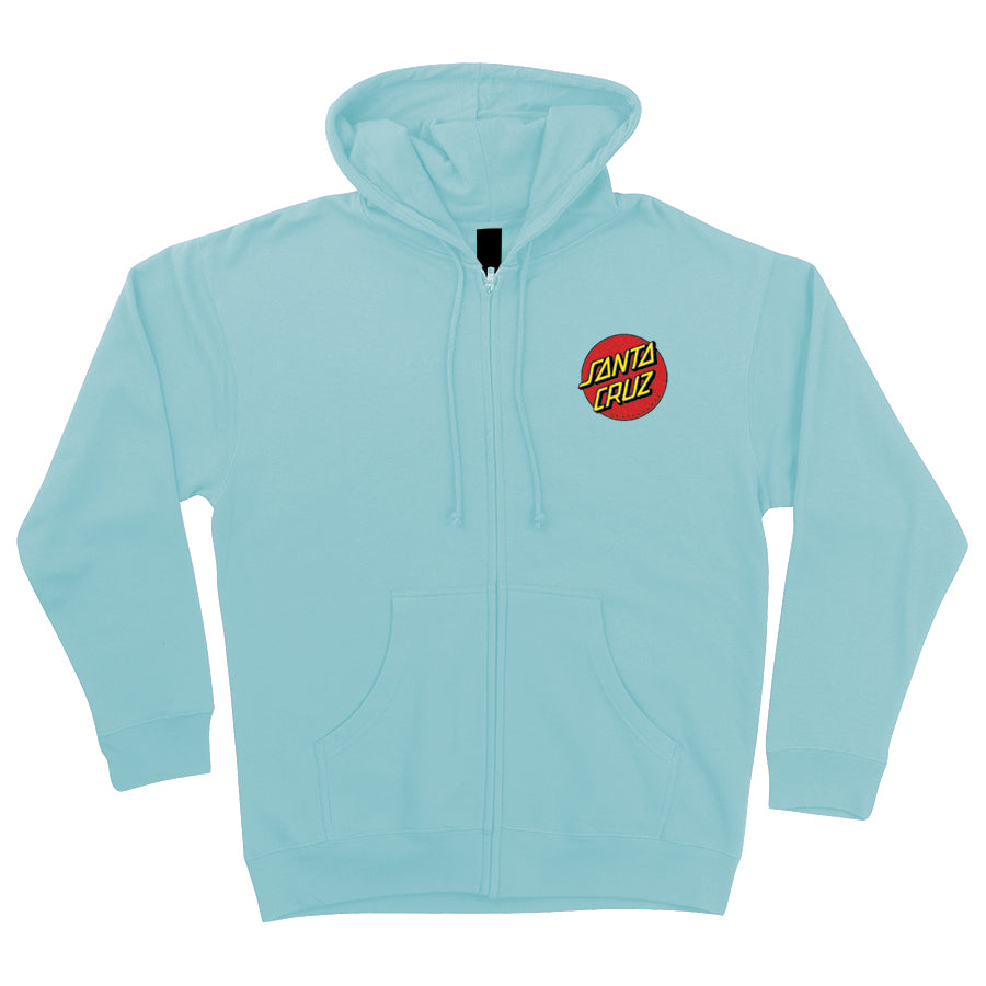 Santa Cruz Classic Dot Zip Up Heavyweight Hooded Sweatshirt