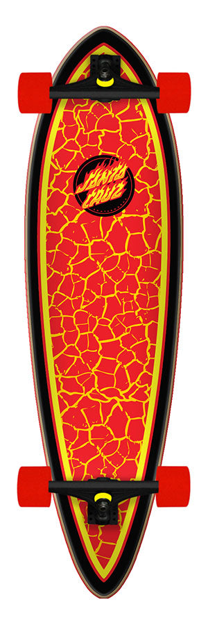 Santa Cruz Flame Dot Cruzer Pintail Complete Skateboard 9.2 x 33