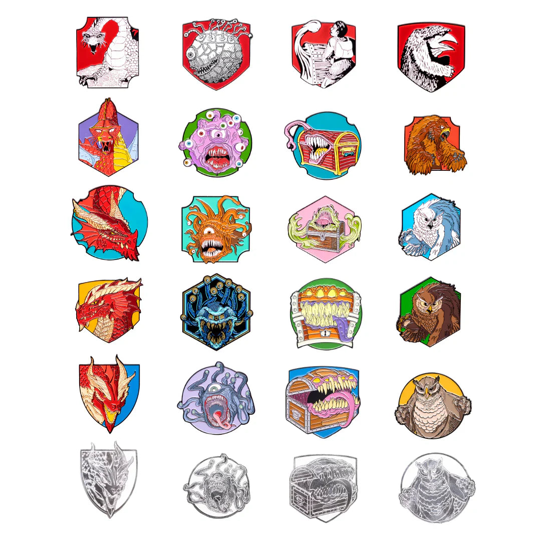 D&D: Monster Mystery Pins - Then and Now Pack